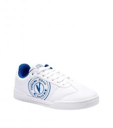 Versace Jeans Couture White Lace Up Sneakers