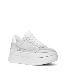 Michael Kors Silver Lace Up Sneakers