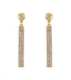 Vince Camuto Golden Crystal Linear Drop Earrings