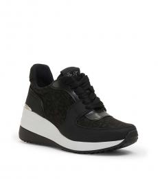 DKNY Black Monogram Platform Sneakers