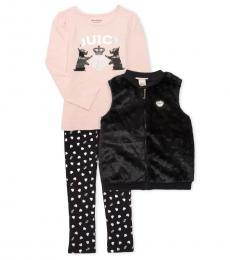 Juicy Couture 3 Piece Vest/Top/Leggings Set (Little Girls)