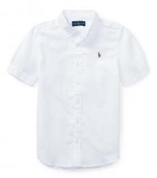 Ralph Lauren Girls White Oxford Shirt