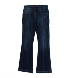 Blue Stretch Low Waist Jeans