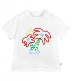 Stella McCartney Baby Girls White Graphic T-Shirt