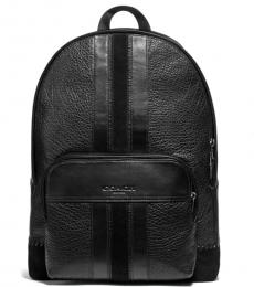 Coach Black Baseball Stitch Houston Large Backpack