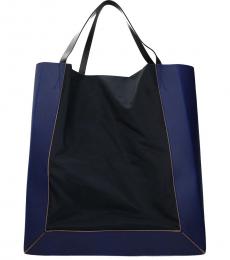 Marni Blue/Dark Chambray Colorblock Large Tote