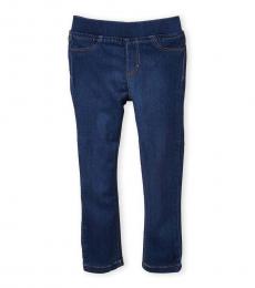 DKNY Little Girls Blue Stretch Denim Pull-On Leggings
