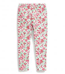 Ralph Lauren Little Girls Pink Multi Floral Jersey Leggings