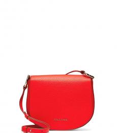 Cole Haan Flame Scarlet Foldover Small Crossbody
