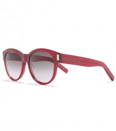 Saint Laurent Red-Grey Broad Temple Sunglasses