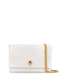 Alexander McQueen Deep Ivory Skull Embossed Mini Crossbody