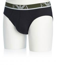 Emporio Armani Black 3-Pack Logo Slip Underwear