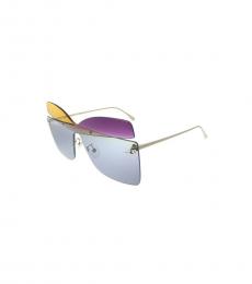 Fendi Beige Violet Gradient Butterfly Sunglasses