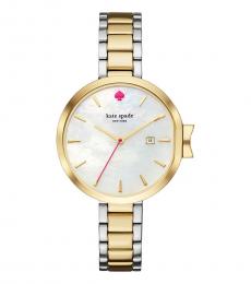 Golden Mother of Pearl Dial Watch