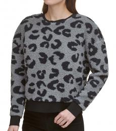 DKNY Grey Printed Sweater