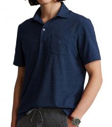 Navy Blue Classic-Fit Performance Polo