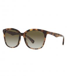 Emporio Armani Dark Brown Square Sunglasses