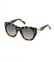 Tod's Black Gradient Smoke Cat Eye Sunglasses
