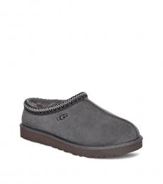 UGG Dark Grey Tasman Braid Accent Slip on Sneakers