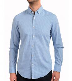 Hugo Boss Blue Slim Fit Plaid Shirt