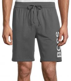 Hugo Boss Grey Identity Logo Drawstring Shorts