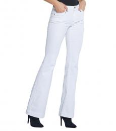 White Slim Fit High Waist Jeans
