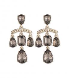 Golden Crystal Chandelier Earrings