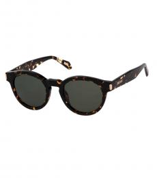 Just Cavalli Black Havana Round Sunglasses