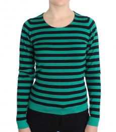 Dolce & Gabbana Green Striped Sweater