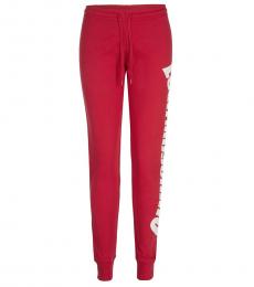 Love Moschino Red Logo Jogger Pants