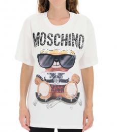 Moschino White Oversized Crewneck T-Shirt