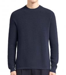 Navy Blue  Ury Wool Cashmere Sweater