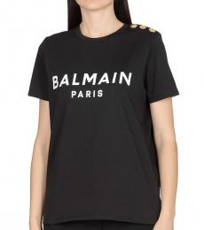 Balmain Black Crewneck T-Shirt