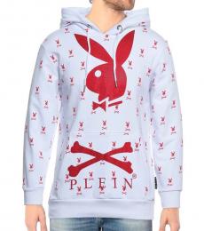 White Crystals Bunny Logo Hoodie
