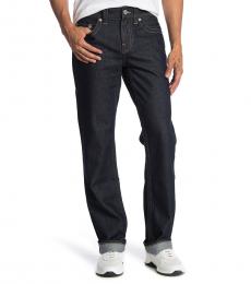 True Religion Navy Blue Ricky Straight Leg Jeanss