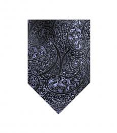 Valentino Garavani Purple-Black Paisley Tie