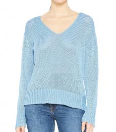 Light Blue V-Neck Pullover