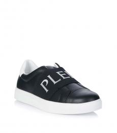 Philipp Plein Black Logo Elastic Strap Sneakers