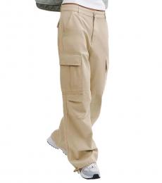 Coach Khaki Wide Leg Cargo Pant