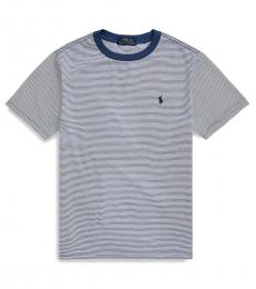 Ralph Lauren Little Boys Federal Blue Striped T-Shirt