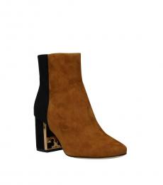 Tory Burch Brown Suede Ankle Boots