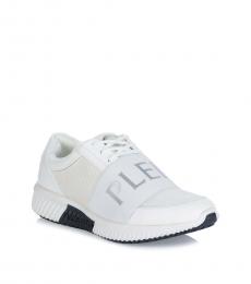 White Front Logo Sneakers