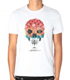 Just Cavalli White Skull print T-Shirt