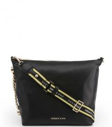 Versace Jeans Black Logo Strap Large Crossbody