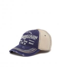 True Religion Navy Triple X Baseball Cap