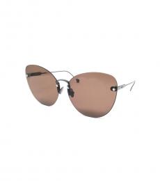 Salvatore Ferragamo Shiny Metal Aviator Sunglasses