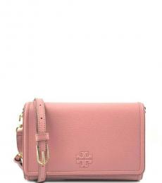 Tory Burch Pink Magnolia Thea Flat Small Crossbody