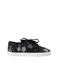 Dolce & Gabbana Black Pineapple Canvas Sneakers