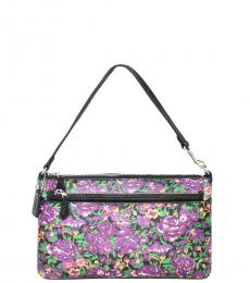 Coach Violet Pop Out Pouch Rose Meadow Wristlet