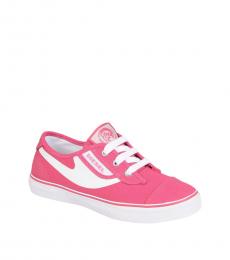 Diesel Little Girls Pink Basic Fabric Sneakers